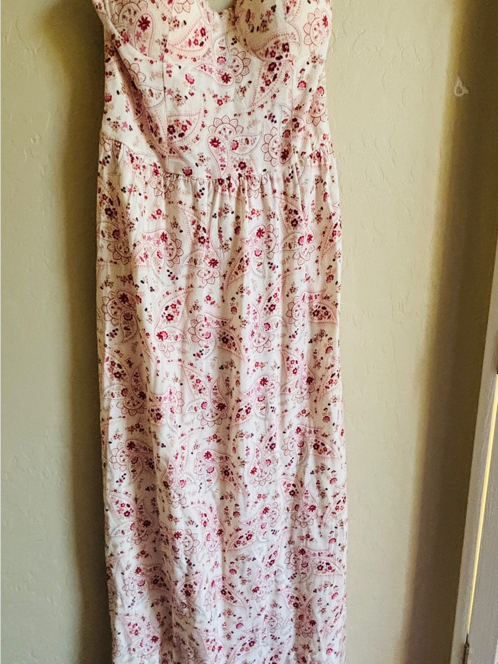 Lily Rose White Paisley Dress with Pink Floral Accents Women’s Size Medium - Picture 11 of 11